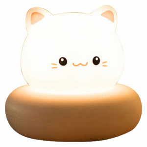 Cica alakú touch, akkumulátoros éjjeli lámpa automata üzemmóddal
