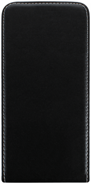 Huawei P40 Lite 5G lenyíló flipes bőrtok fekete