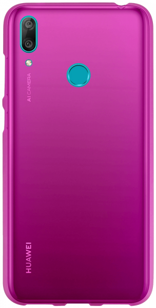 Huawei Y9 2019 szilikon tok matt-fényes keret rózsaszín
