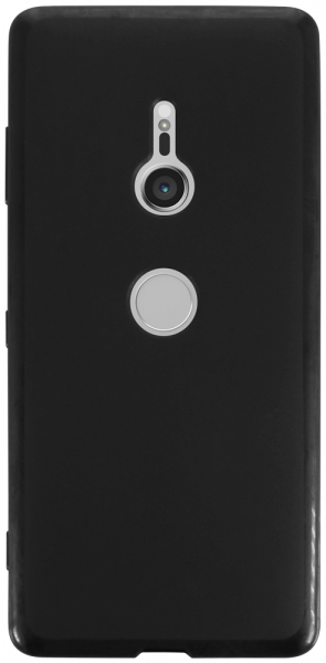 Sony Xperia XZ3 szilikon tok matt-fényes keret fekete