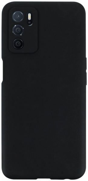 Oppo A16s szilikon tok kameravédővel matt fekete