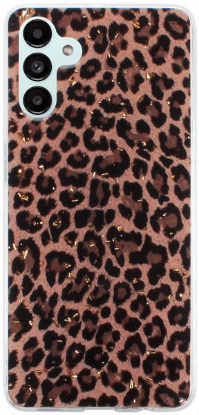 Samsung Galaxy A13 5G (SM-A136) kemény hátlap Gold Glam Leopard