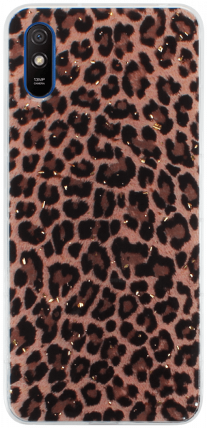 Xiaomi Redmi 9A kemény hátlap Gold Glam Leopard