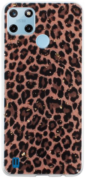 Realme C25Y kemény hátlap Gold Glam Leopard