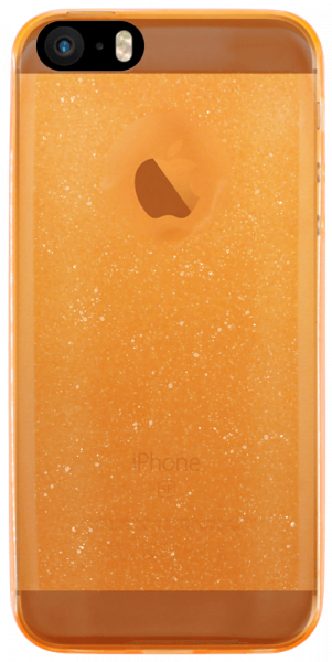 Apple iPhone SE (2016) szilikon tok csillogó narancssárga