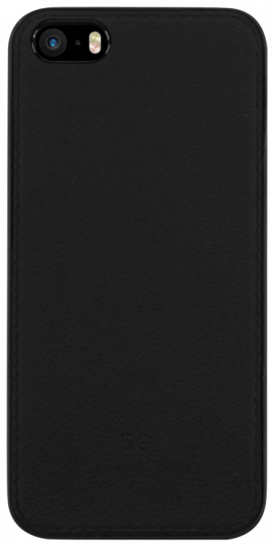 Apple iPhone 5S kemény hátlap bőrhatású fekete