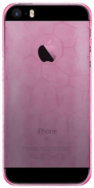 Apple iPhone 5S kemény hátlap átlátszó rózsaszín
