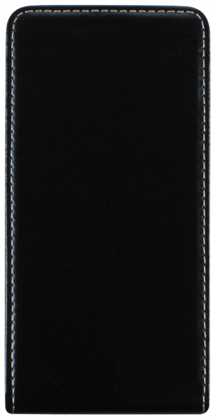 Huawei Y6 2017 lenyíló flipes bőrtok fekete