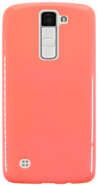 LG K8 (K350n) szilikon tok fényes barackszínű