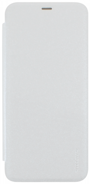 Samsung Galaxy S8 Plus (G955) oldalra nyíló flipes műanyag tok gyári NILLKIN mikroszálas bőr flip fehér