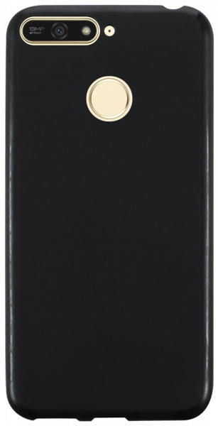Huawei Honor 7A szilikon tok matt-fényes keret fekete