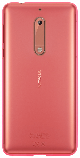 Nokia 5 Dual szilikon tok matt-fényes keret rózsaszín