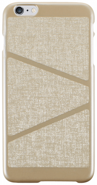 Apple iPhone 6S Plus kemény hátlap mikroszálas vonal minta arany