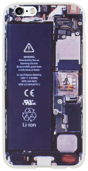Apple iPhone 6S szilikon tok akku mintás