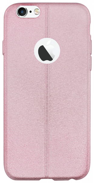 Apple iPhone 6 szilikon tok logó kihagyós bőrhatású rózsaszín