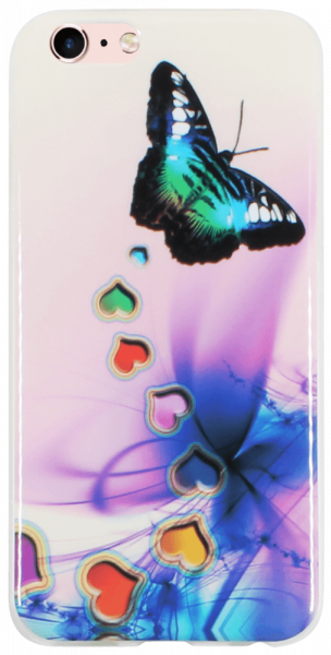 Apple iPhone 6 szilikon tok pillangó mintás átlátszó