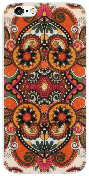 Apple iPhone 6S kemény hátlap csillogó virágmintás