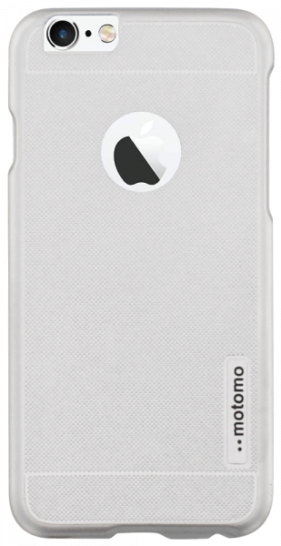 Apple iPhone 6 kemény hátlap gyári MOTOMO logó kihagyós szilikon betét szürke