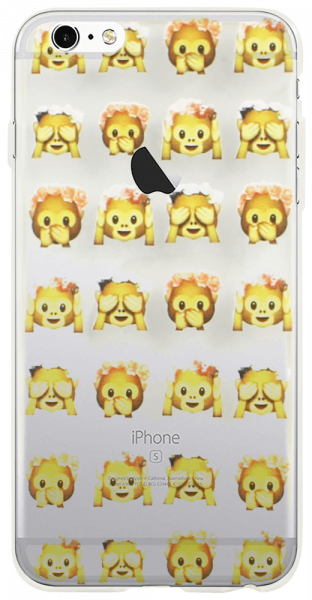 Apple iPhone 6 Plus kemény hátlap emoji mintás átlátszó