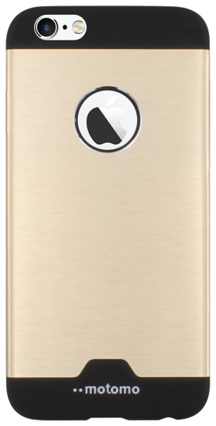 Apple iPhone 6 kemény hátlap gyári MOTOMO logó kihagyós fém hátlappal arany