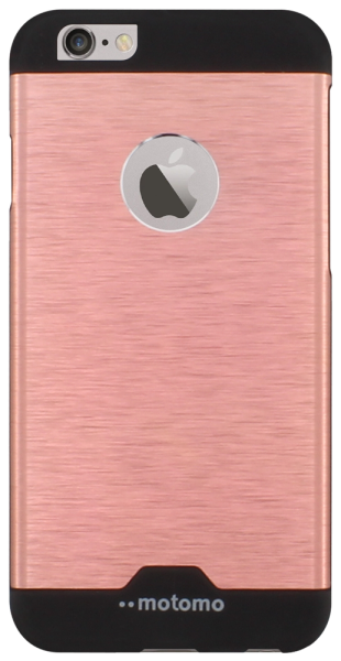 Apple iPhone 6 kemény hátlap gyári MOTOMO logó kihagyós fém hátlappal rózsaszín