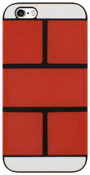 Apple iPhone 6S kemény hátlap négyzet minta piros