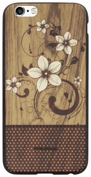Apple iPhone 6 szilikon tok fa mintás, virágokkal