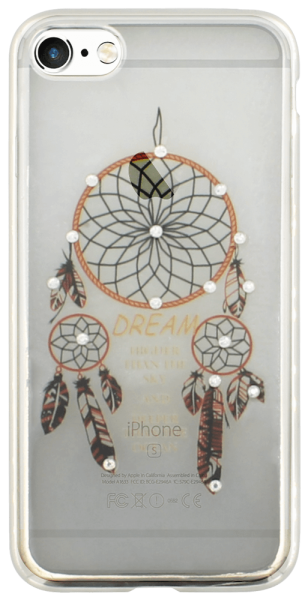 Apple iPhone 6S szilikon tok fémhatású keret átlátszó/ezüst