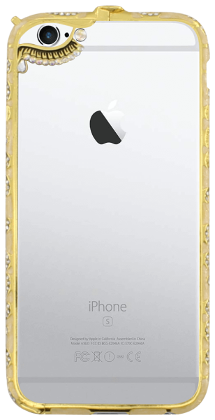 Apple iPhone 6 bumper strasszköves arany