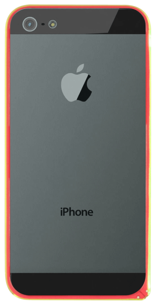 Apple iPhone 5 bumper arany csíkkal piros
