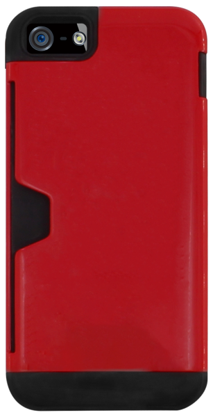 Apple iPhone 5S szilikon tok műanyag hátlap fekete/piros