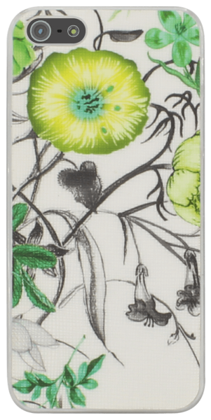 Apple iPhone 5 kemény hátlap virágmintás fehér -- 314914