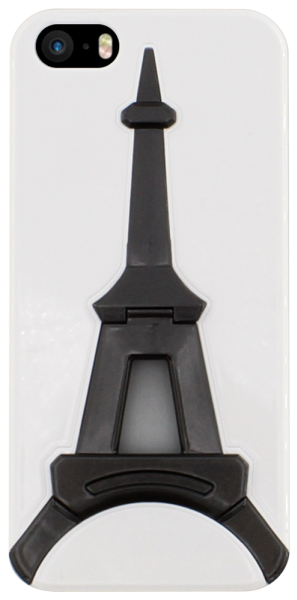 Apple iPhone SE (2016) kemény hátlap 3D Eiffel torony mintás fehér/szürke