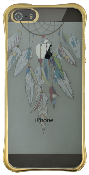 Apple iPhone 5 szilikon tok fémhatású keret arany/ezüst