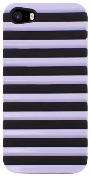 Apple iPhone 5S szilikon tok 3D rács minta lila/fekete
