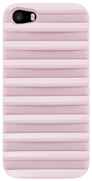 Apple iPhone SE (2016) kemény hátlap 3D rács minta púder rózsaszín