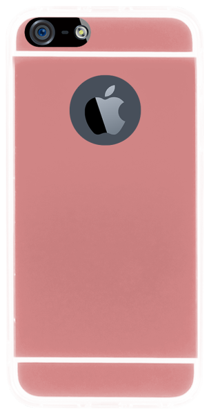 Apple iPhone 5S kemény hátlap logónál átlátszó rozéarany