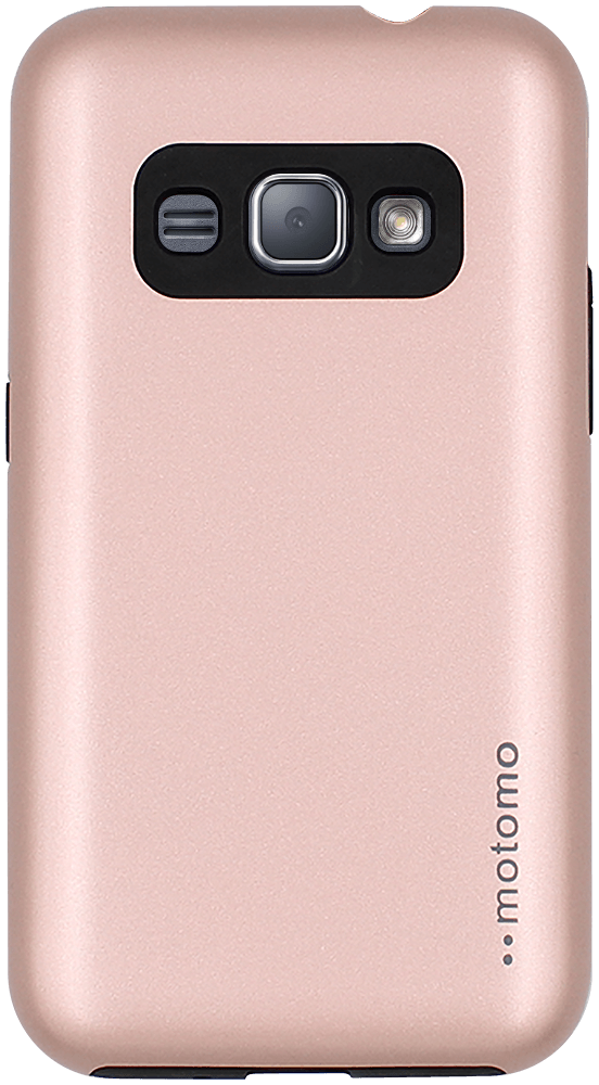 Samsung Galaxy J1 2016 (J120) kemény hátlap szilikon belső fekete/rozéarany
