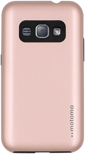 Samsung Galaxy J1 2016 (J120) kemény hátlap szilikon belső fekete/rozéarany