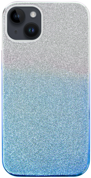 Apple iPhone 14 Plus szilikon tok csillogó hátlap kék/ezüst