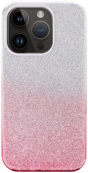 Apple iPhone 14 Pro szilikon tok csillogó hátlap rózsaszín/ezüst