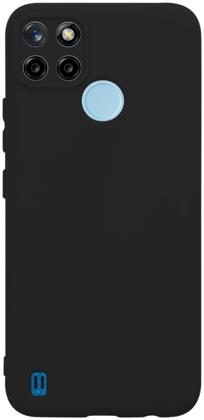 Realme C25Y szilikon tok kameravédővel matt fekete
