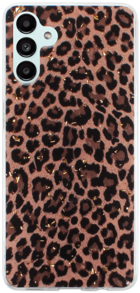 Samsung Galaxy A04s (SM-A047F) kemény hátlap Gold Glam Leopard