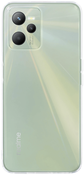 Realme C35 szilikon tok közepesen ütésálló kameravédővel átlátszó