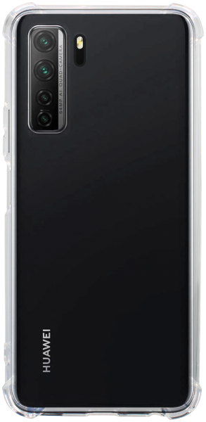 Huawei P40 Lite 5G szilikon tok közepesen ütésálló légpárnás sarok kameravédővel átlátszó