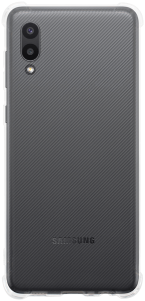 Samsung Galaxy A02 (SM-A022F) szilikon tok közepesen ütésálló légpárnás sarok kameravédővel átlátszó