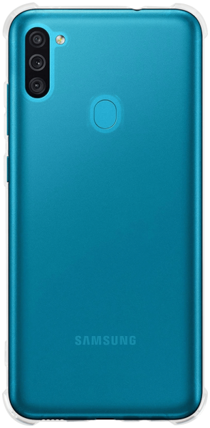 Samsung Galaxy M11 (SM-M115F) szilikon tok közepesen ütésálló légpárnás sarok átlátszó