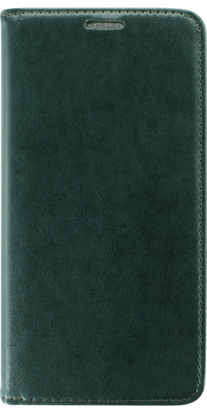 Huawei P40 Lite E oldalra nyíló flipes bőrtok asztali tartó funkciós sötétzöld