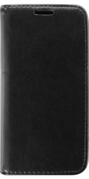 Apple iPhone 12 Mini oldalra nyíló flipes bőrtok asztali tartó funkciós fekete