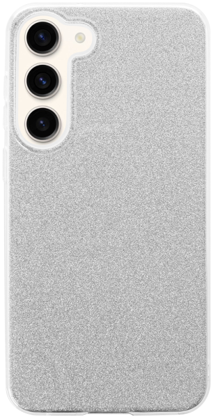 Samsung Galaxy S23 Plus (SM-S916B) szilikon tok csillogó hátlap ezüst